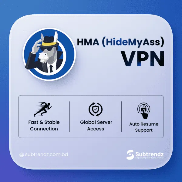 HMA (HideMyAss) VPN – 1 Month & 12 Months Access