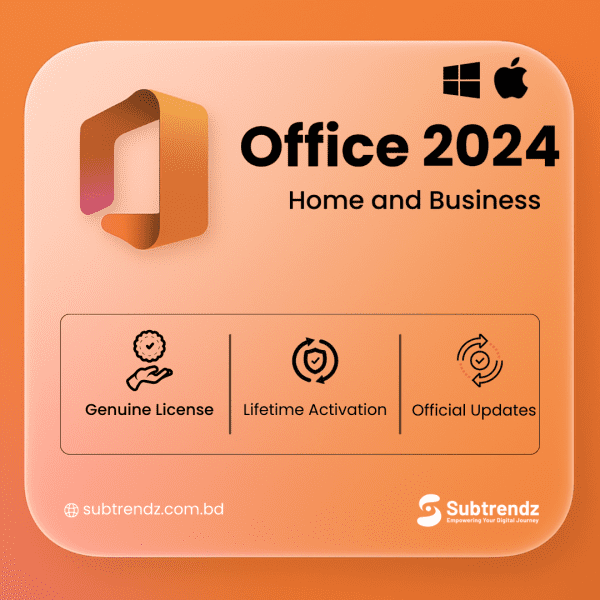 Microsoft Office Home & Business 2024 – Lifetime BIND Key for Windows & Mac (1 Device)