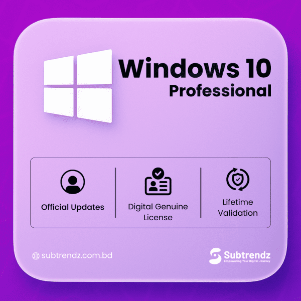 Windows 10 Pro License Key (Retail / OEM) Price In Bangladesh