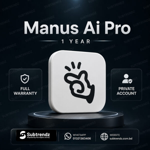 Manus AI Pro 12 Month Subscription | Annual Plan at Best Price in Bangladesh | Instant Activation