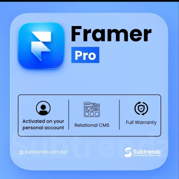 Framer Pro 12 Month Subscription | Annual Plan at Best Price in Bangladesh | Instant Activation