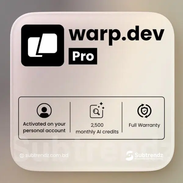 Warp Build 12 Month Subscription | Annual Plan at Best Price in Bangladesh | Instant Activation